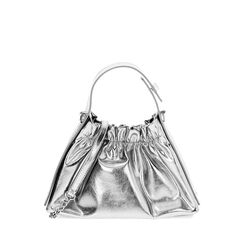 Mini sac femme argent en laminé, Primadonna, 255126324LMARGEUNI, 001a