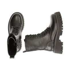 Anfibi neri, tacco 5,5 cm, Special Price, 180614812EPNERO035, 003 preview