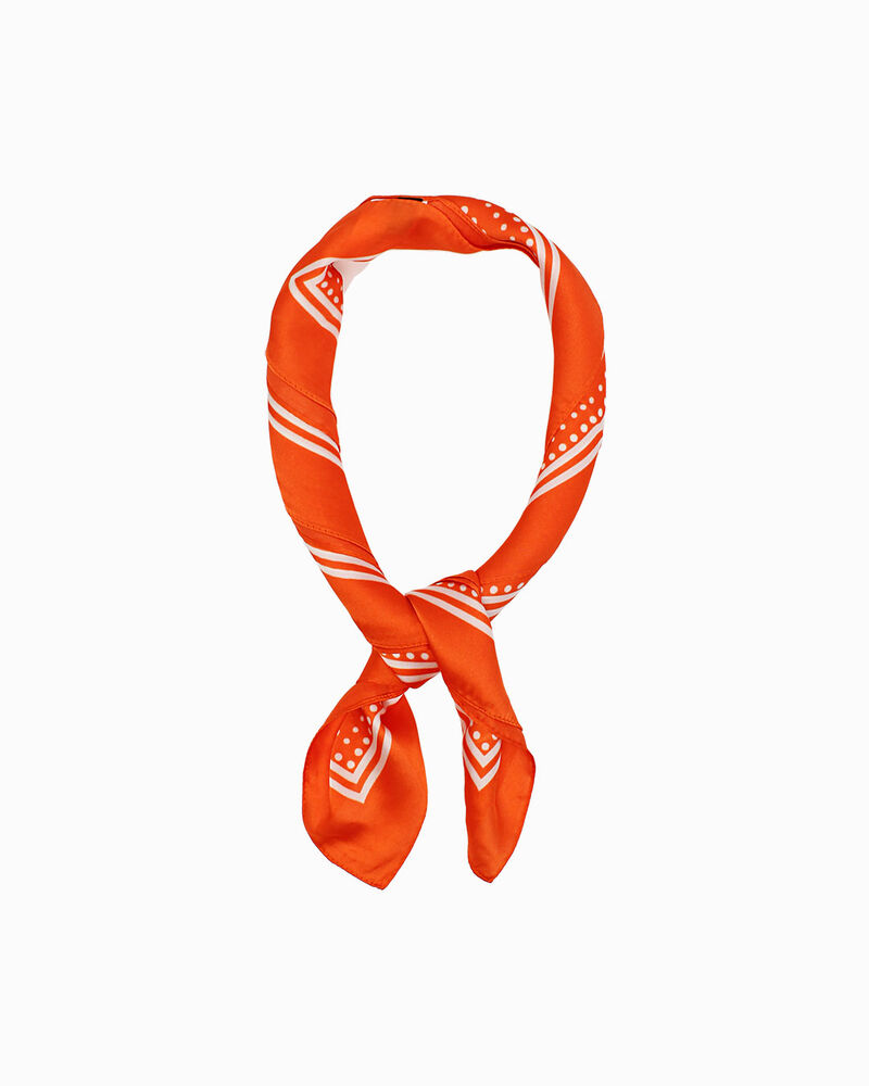 Foulard da donna arancio a fantasia image number null