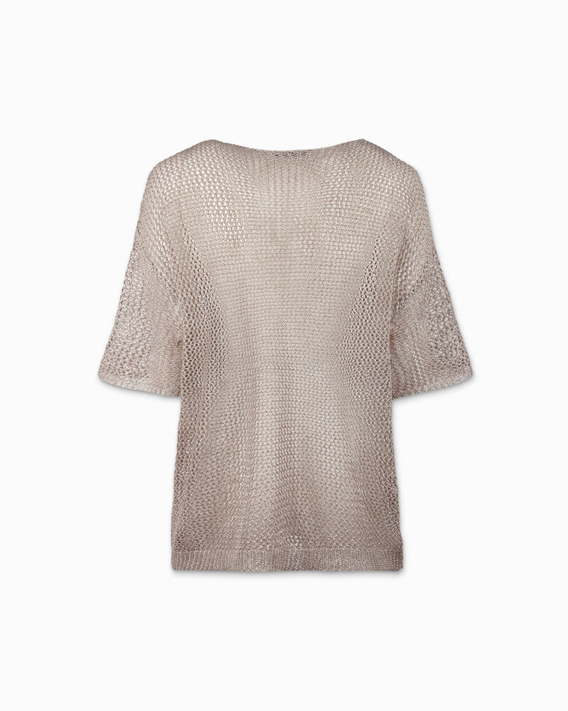 Maglia donna oro in tessuto image number null