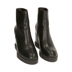 Ankle boots neri, zeppa 7,5 cm , Primadonna, 204989101EPNERO035, 002 preview