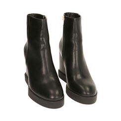 Ankle boots neri, zeppa 7,5 cm , Primadonna, 204989101EPNERO036, 002 preview