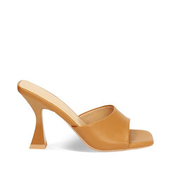 Mules de punta abierta para mujer color coñac, Primadonna, 254956707EPCOGN035, 001a