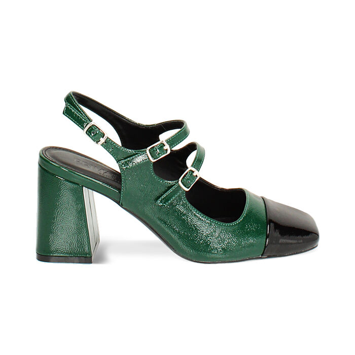 Décolleté slingback vertes, Primadonna, 244941912NPVERD036
