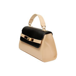 Borsa a mano donna beige-nera, Primadonna, 255100437EPBENEUNI, 003 preview