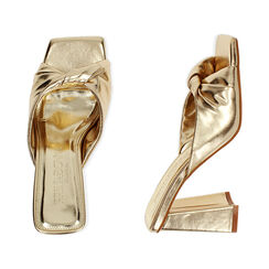 Mules oro, tacco 8,5 cm , Scarpe, 192142202LMOROG036, 003 preview