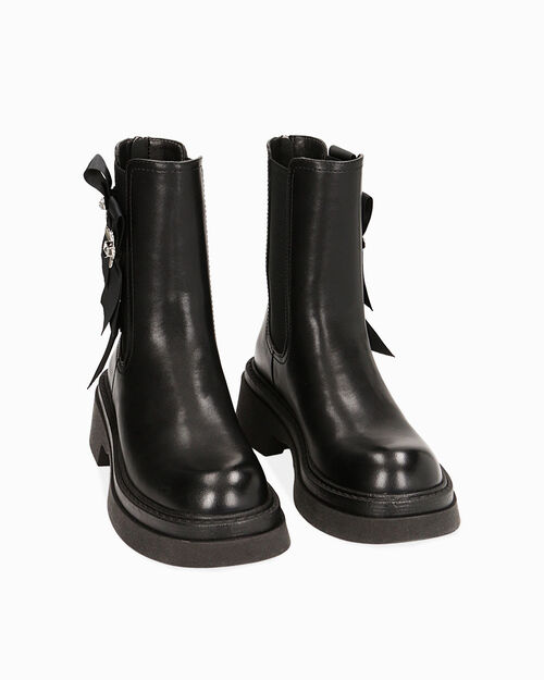 Stivaletti Chelsea con gemme, BLACK