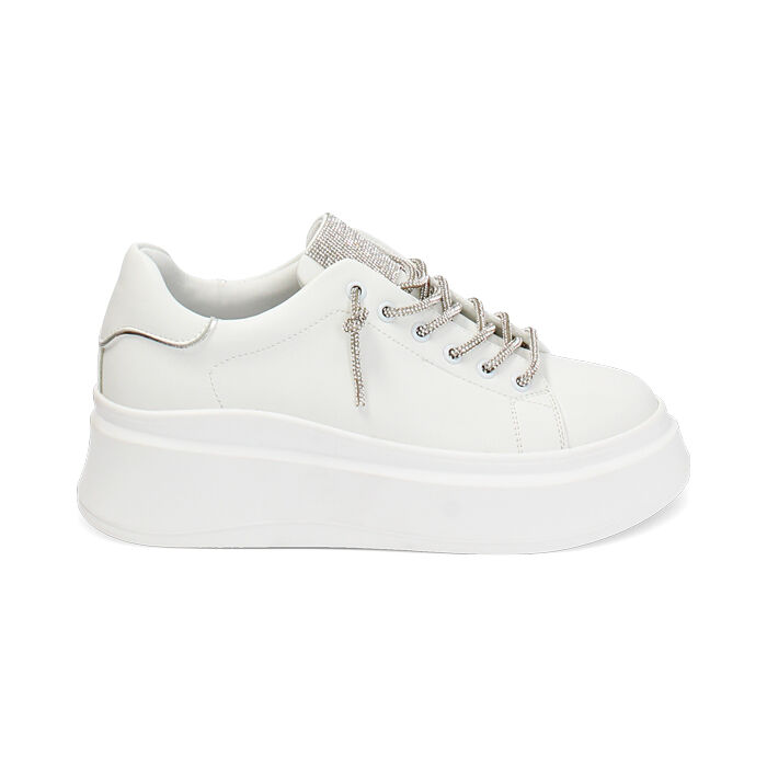 Sneakers bianco-argento, Primadonna, 242800704EPBIAR036
