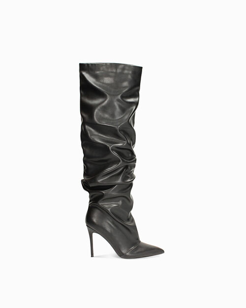 CHAUSSURES POUR FEMMES BOTTE AU CUISSES, BLACK