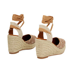 Campesine donna cognac-beige in raffia, Primadonna, 254920101RFCOBE035, 004 preview