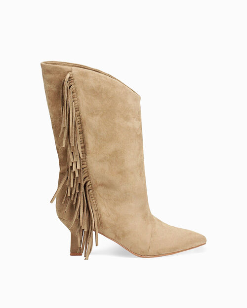 Tronchetti taupe tacco 6.3 cm, TAUPE