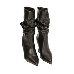 Ankle boots neri in pelle, tacco 8,5 cm , Primadonna, 20A555027PENERO037, 002a