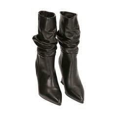 Bottines en cuir noir, talon 8,5 cm , Primadonna, 20A555027PENERO035, 002a