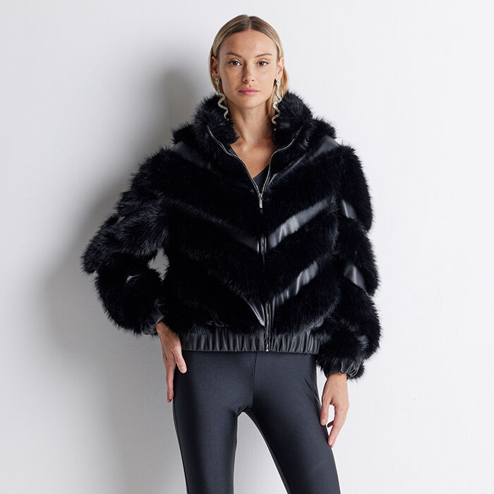 Cappotto nero collo alto, Primadonna, 226526133FUNEROM