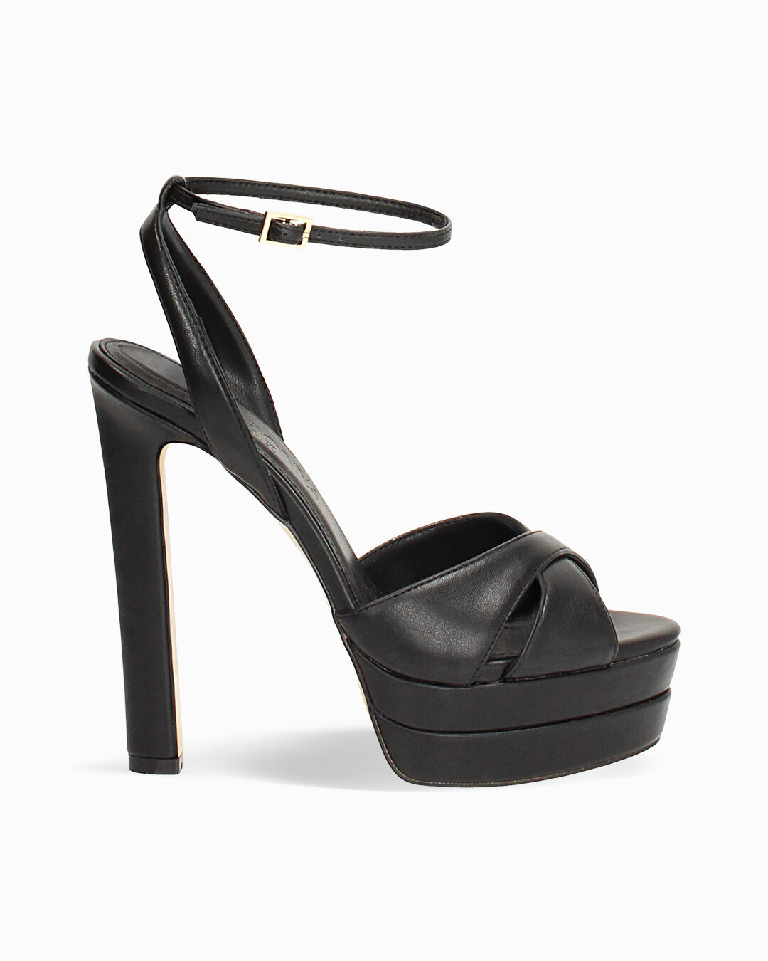 Sandali neri con tacco 13,7 cm