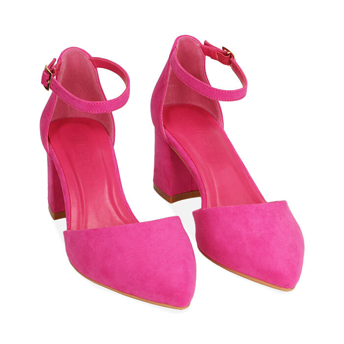 Décolleté donna fucsia in microfibra, tacco 6 cm | Primadonna Collection