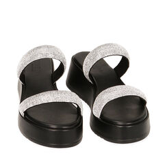 Ciabatte nere, zeppa 5,5 cm, Primadonna, 214958616EPNERO038, 002a