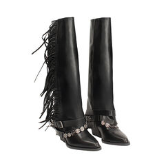Stivali texani neri con frange, Primadonna, 263073196EPNERO036, 003 preview