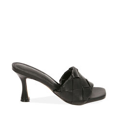 Mules nere, tacco 8 cm , 192791813EPNERO036, 001a