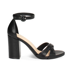 Sandale à talon femme noire avec talon large, Primadonna, 252783454EPNERO035, 001 preview