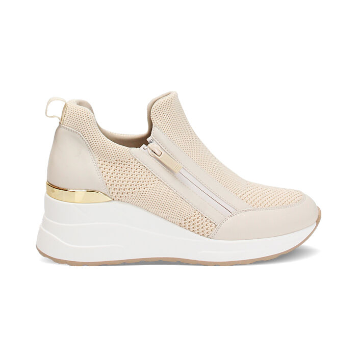Slip on femme beige en tissu, Primadonna, 252850903TSBEIG035