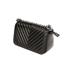 Borsa a tracolla nera matelassé, Primadonna, 225700970EPNEROUNI, 002 preview