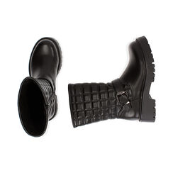 Bikers neri, tacco 4,5 cm , Primadonna, 183005702TPNERO036, 003 preview