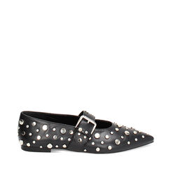 Ballerines noires cloutées, 244925821EPNERO036, 001a