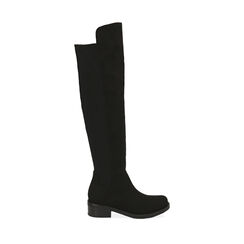 Cuissardes noires en microfibre à talon 4 cm, Primadonna, 223025001MFNERO035, 001a