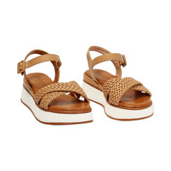 Compensées femme camel tressées, Primadonna, 254991701EICAME035, 003 preview