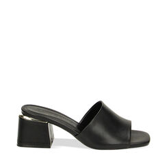 Mules Open Toe nere, tacco 6 cm, Primadonna, 234922309EPNERO035, 001a