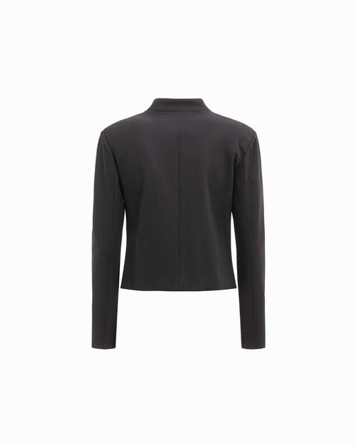 Veste noire style militaire avec boutons, BLACK