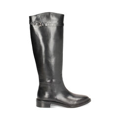 Botte noire en cuir, Primadonna, 24N530004PENERO035, 001 preview
