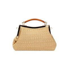 Mini bolsa de mujer beige de rafia, Primadonna, 255125522RFBEIGUNI, 004 preview