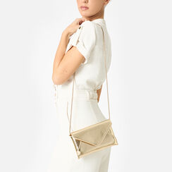 Pochette donna a oro in laminato con tracolla in pietre, Primadonna, 255124695LPOROGUNI, 002 preview