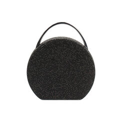 Clutch nera in microfibra con strass, Primadonna, 261124356MPNENEUNI, 001 preview