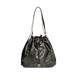 Mochila negro brillante con tres bolsillos y correa no removible, Primadonna, 265700587EUNEROUNI, 001a