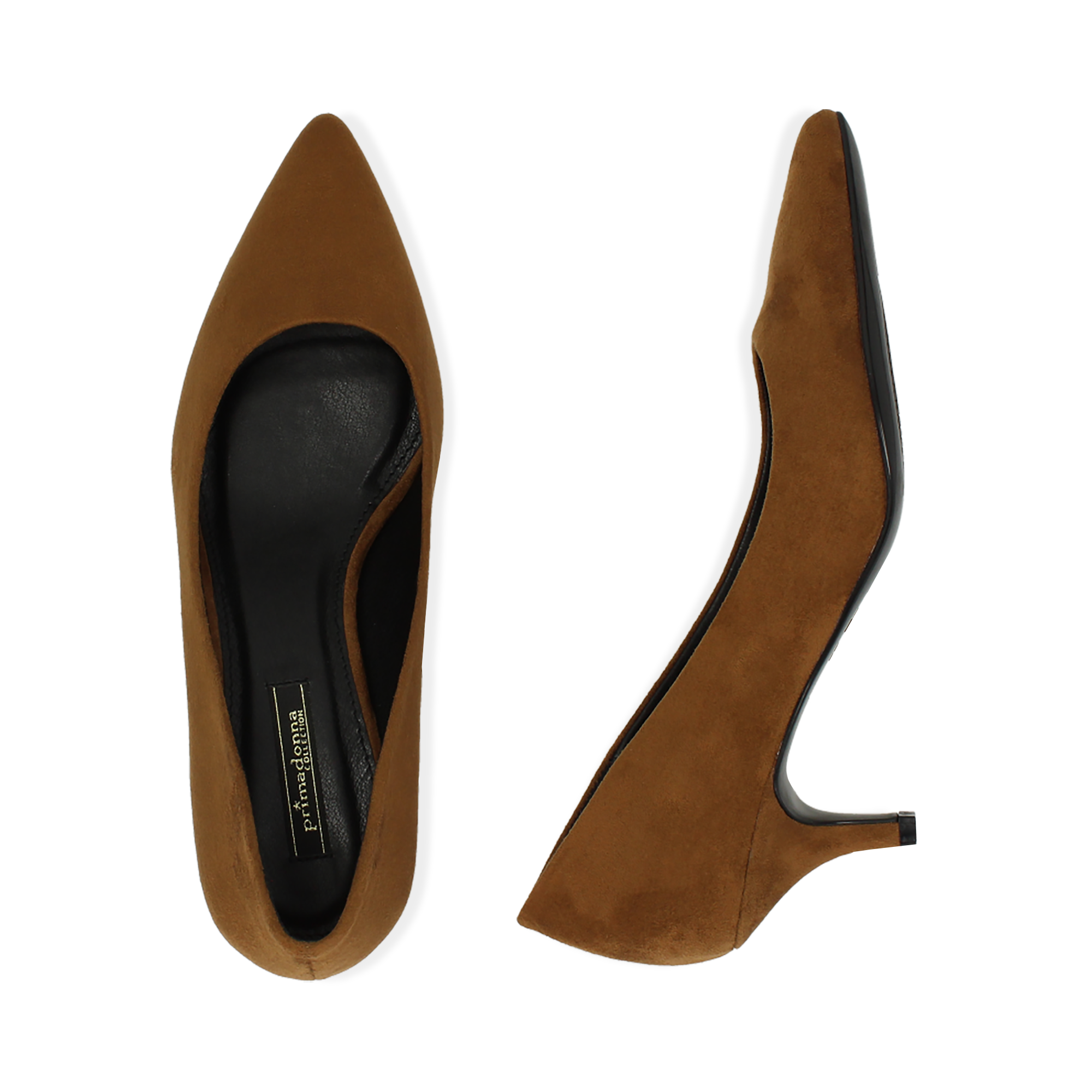 Décolleté cuoio in microfibra, tacco 5,50 cm | Primadonna Collection