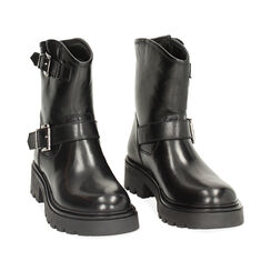 Bikers noirs en cuir, Primadonna, 24N532028PENERO035, 002 preview