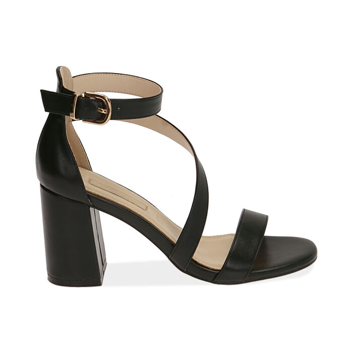 Sandalias negras, tacón 8 cm | Colección Primadonna Collection