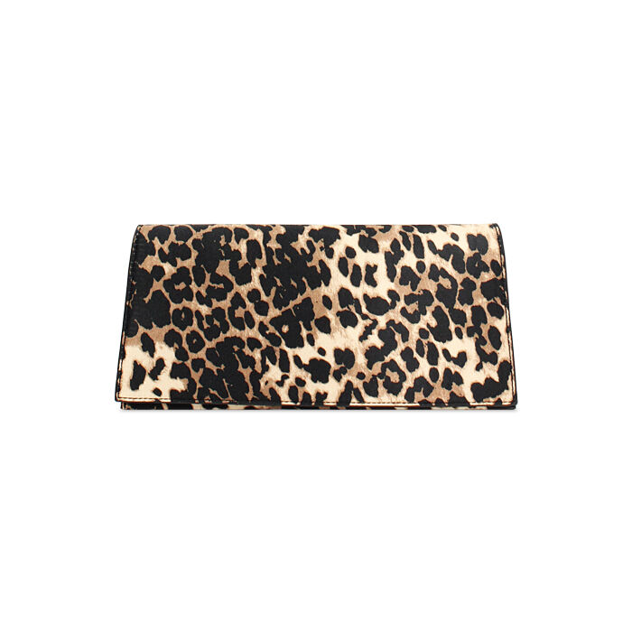 Pochette donna leopard in raso, Primadonna, 255126220RSLEOPUNI