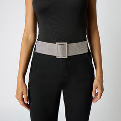 Cintura nera con dettagli in argento, Primadonna, 26B400821TSNEARUNI, 002a