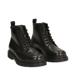 Anfibi neri in pelle, Primadonna, 167729410PENERO035, 002a