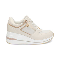 Baskets femme beige en tissu, Primadonna, 252822814TSBEIG035, 001 preview