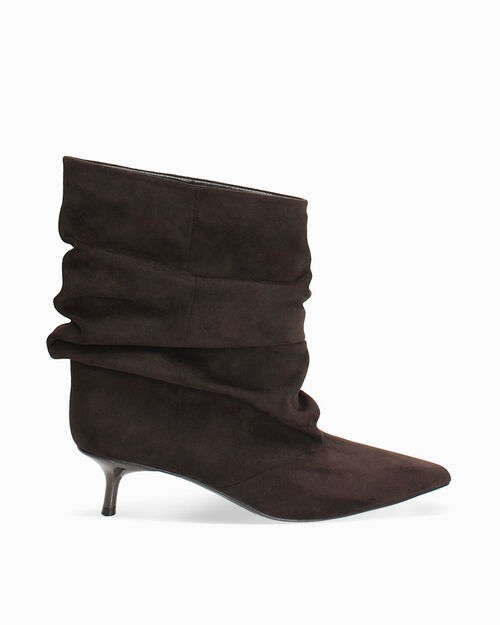 Tronchetti testa di moro tacco 5 cm, DK BROWN