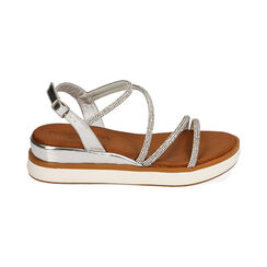 Sandali argento,zeppa 4,5 cm, Primadonna, 214927220LMARGE035, 001 preview