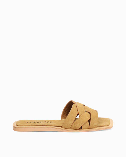 Sandali bassi cognac urban chic, COGNAC