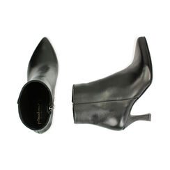 Ankle boots neri in pelle, tacco 8 cm , SPECIAL WEEK, 18L650050PENERO035, 003 preview