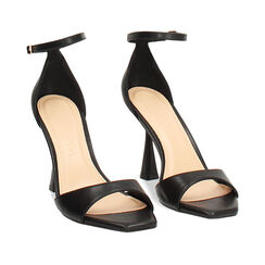 Sandales noires avec talon de 9,5 cm, Primadonna, 274961217EPNERO035, 003 preview