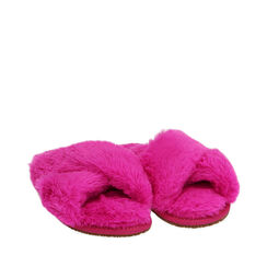 Ciabatte fucsia in eco-fur, SPECIAL WEEK, 174701018FUFUCS036, 002a